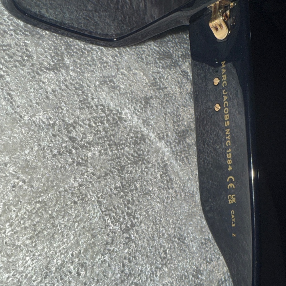 Marc Jacobs Black and Gold Square Sunglasses - Picture 3 of 5